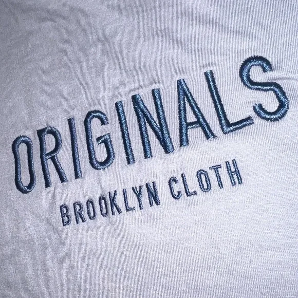 Brooklyn Cloth Originals Center Chest Tonal Embroidery Tee, Size L - Picture 5 of 9